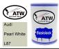 Preview: Audi, Pearl White, L87: 500ml Lackdose, von ATW Autoteile West.